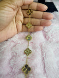 Rich Brown & Gold Beaded Kolorful Klover Bracelet – 15mm