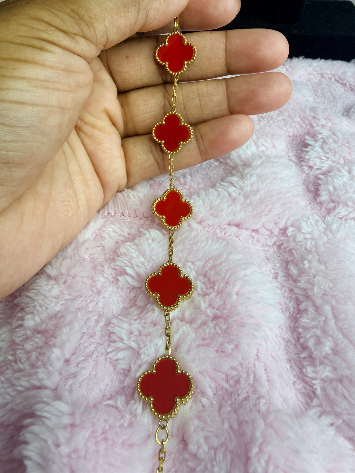 Fire Engine Red Kolorful Klover Bracelet – 15mm