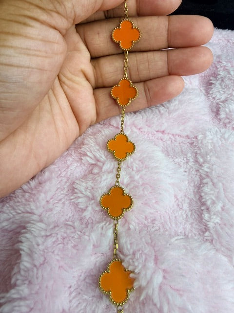 Pumpkin Orange Kolorful Klover Bracelet – 15mm