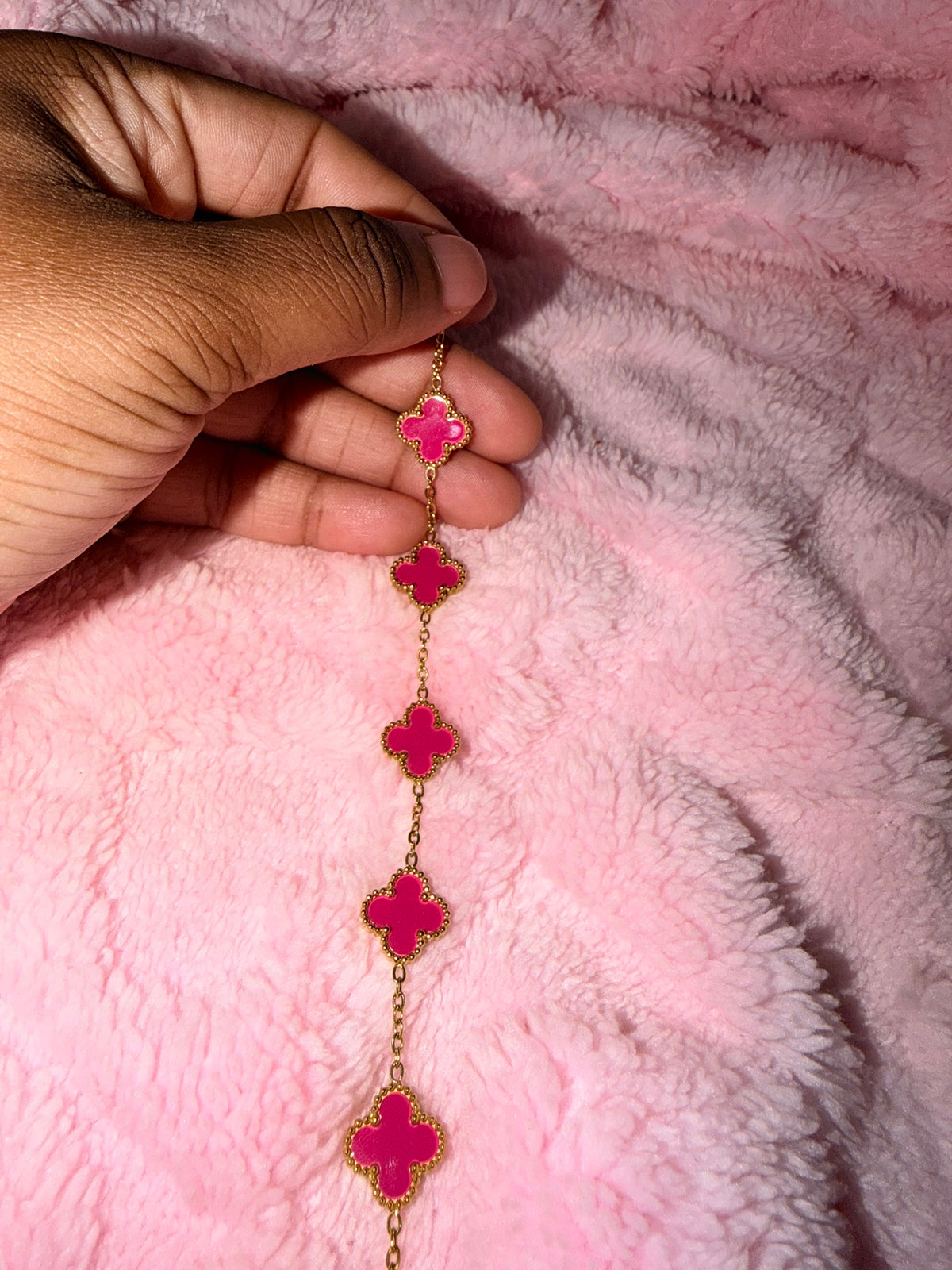 Fuchsia Pink Kolorful Klover Bracelet – 13mm