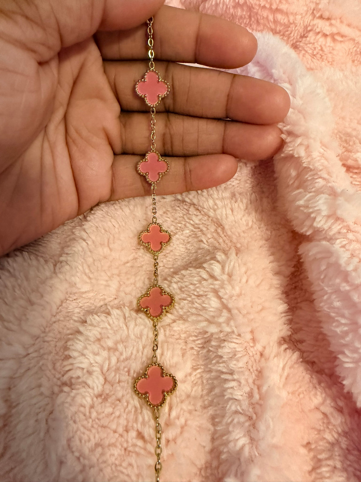 Coral Pink Kolorful Klover Bracelet – 13mm