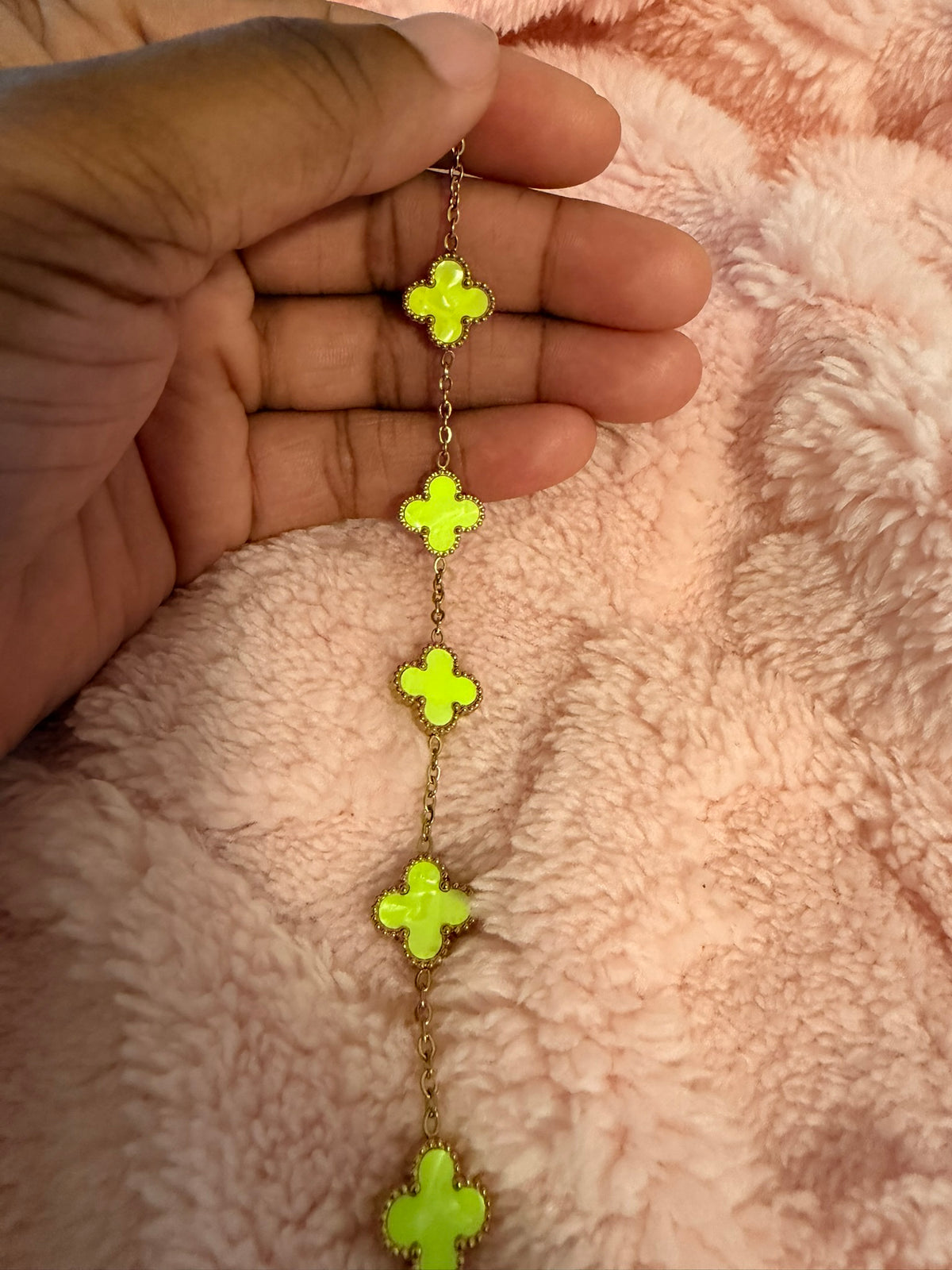 Neon Lime Kolorful Klover Bracelet – 13mm
