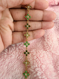 Olive Green & Champagne Kaleidoscope Bracelet