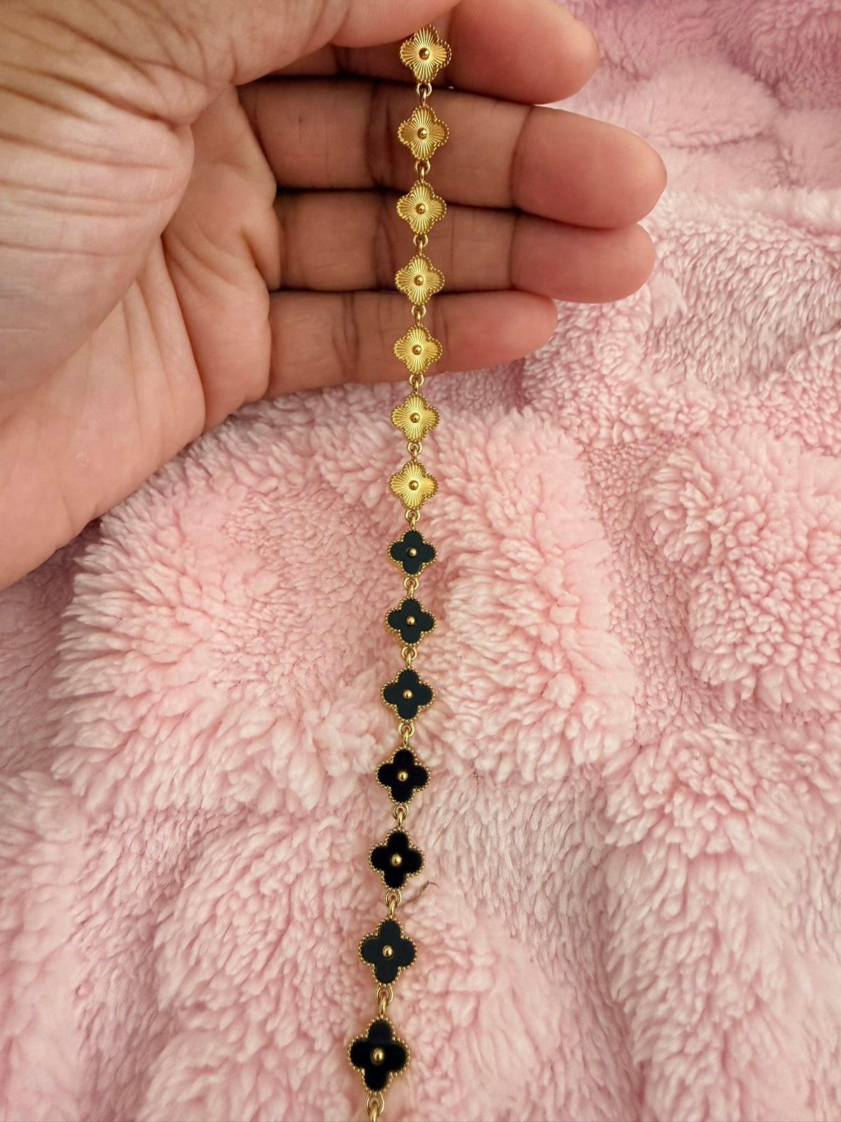 Black & Gold Klover Kontrast Bracelet