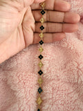 Black & Gold Alternating Klover Kontrast Bracelet