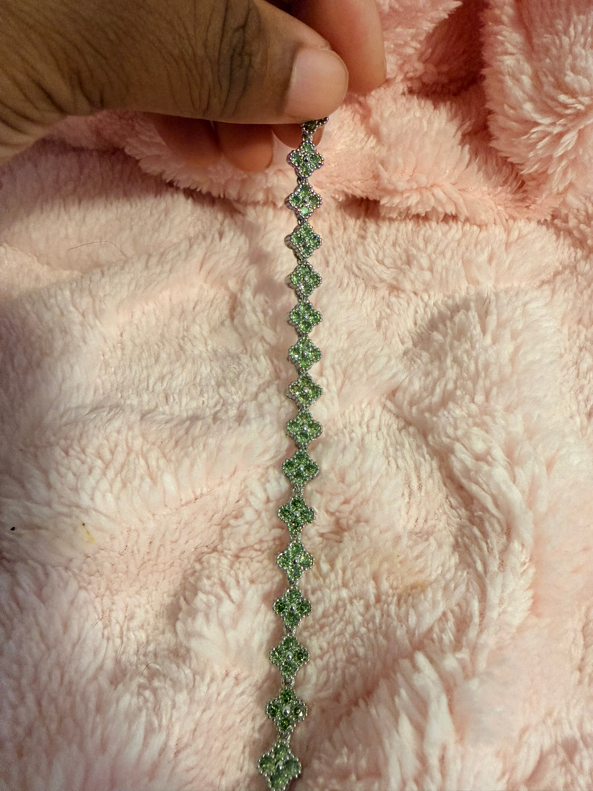 Olive Green Silver Klassic Bracelet