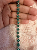Emerald Green Silver Karat Bracelet