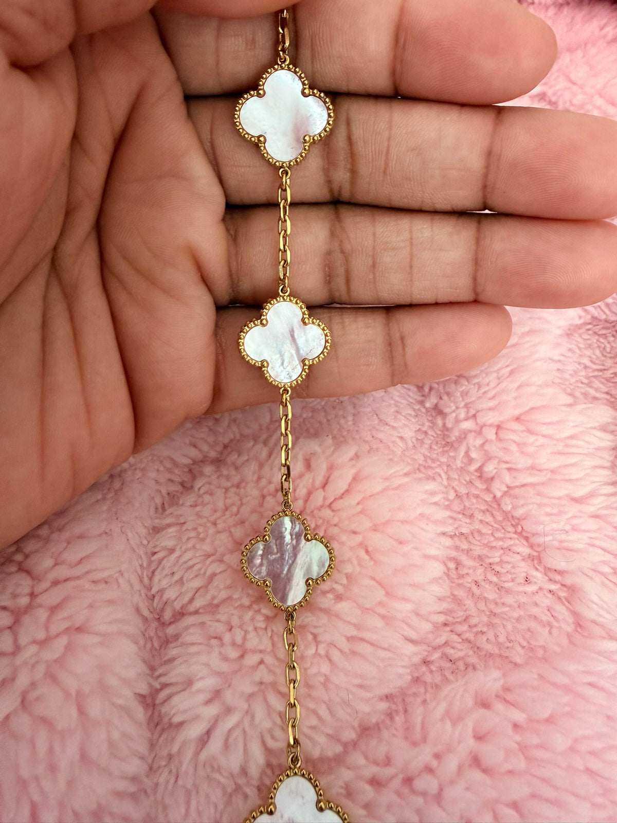 Pearlescent Pink Kolorful Klover Bracelet – 15mm