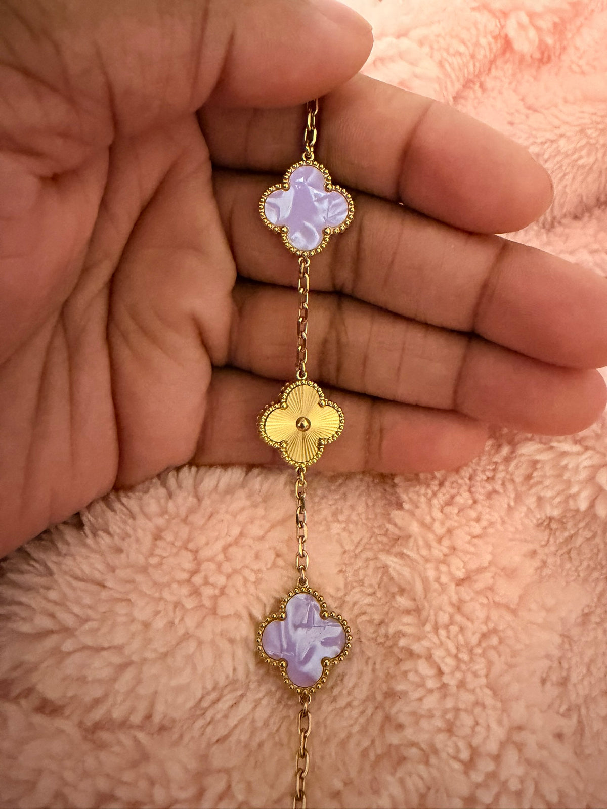 Lavender & Gold Kolorful Klover Bracelet – 15mm
