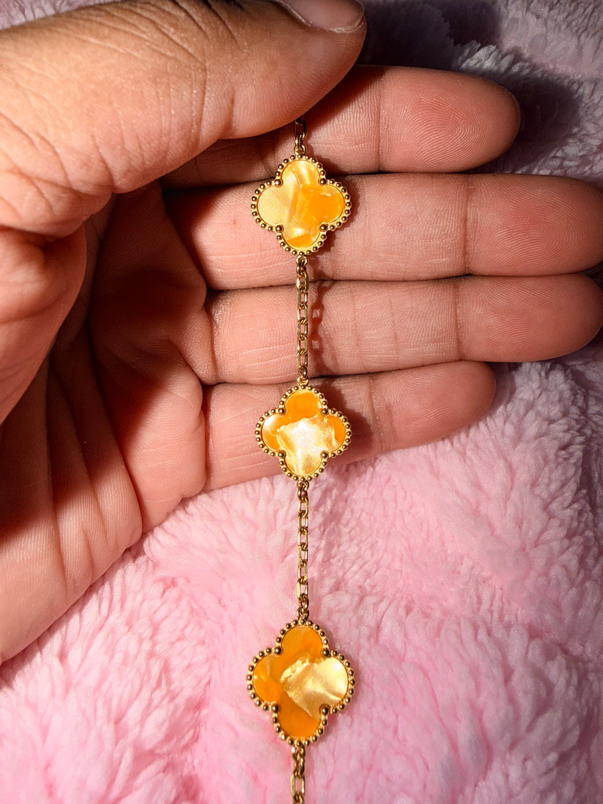 Orange Peel Kolorful Klover Bracelet – 15mm